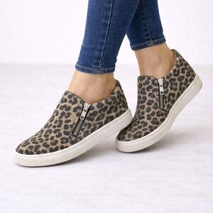 Leopard Print Slip-On Sneakers